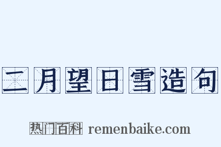 二月望日雪造句是什么意思的图片